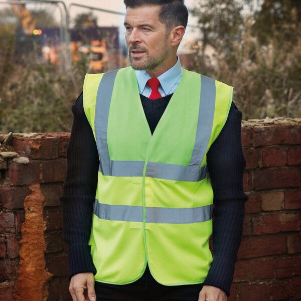 Hi-vis 2-band-and-braces waistcoat (Bundle of 100 units with two prints included) Thumbnail